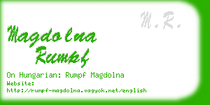 magdolna rumpf business card